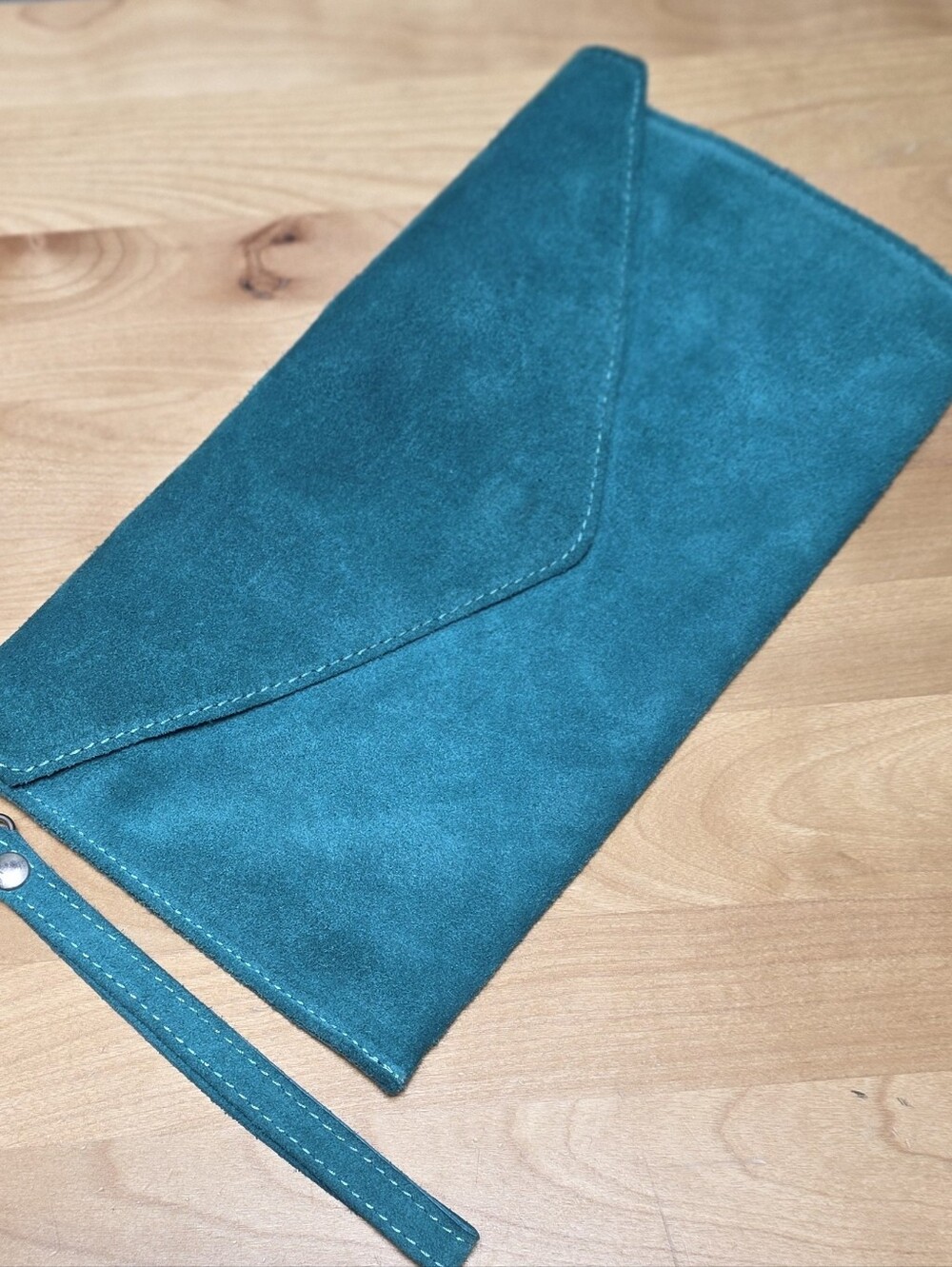 TEAL SUEDE | Wristlet Clutch